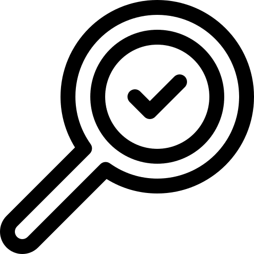 Find survey magnifying magnifying glass icon