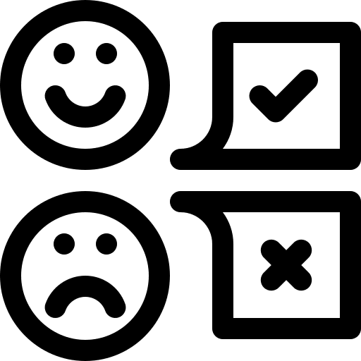 Survey unsatisfied satisfaction rating icon