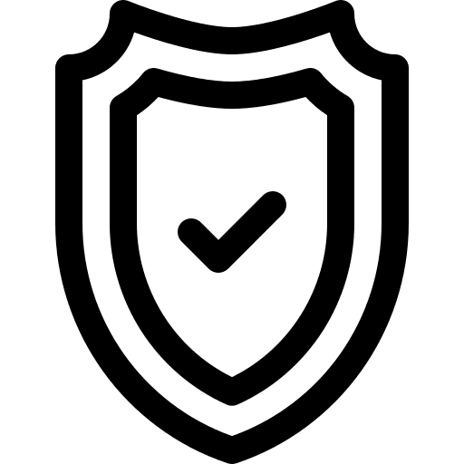 Shield protection verification commerce icon Shield protection verification commerce icon