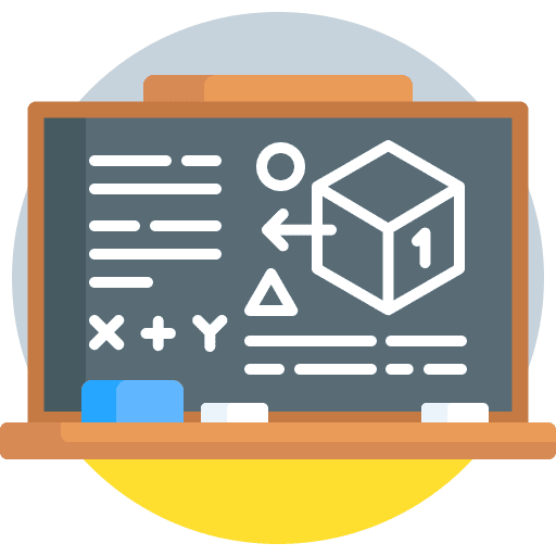 Chalkboard school education maths icon