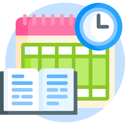 Schedule schedule time and date study icon