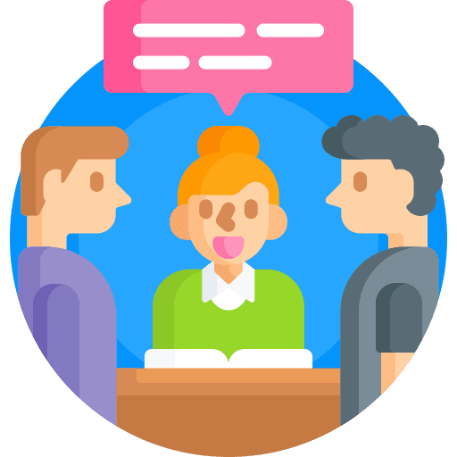 Communication speak school education icon