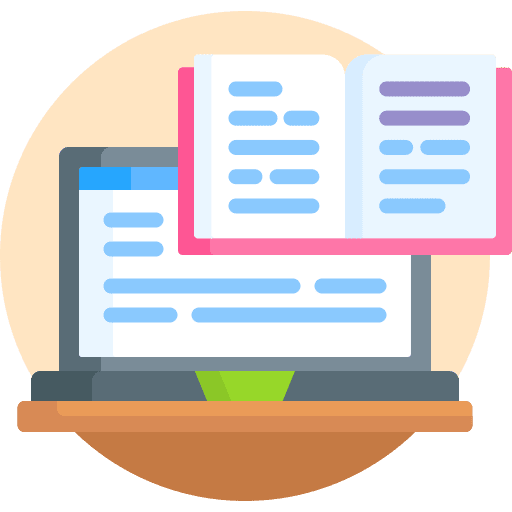 Elearning book education computer icon