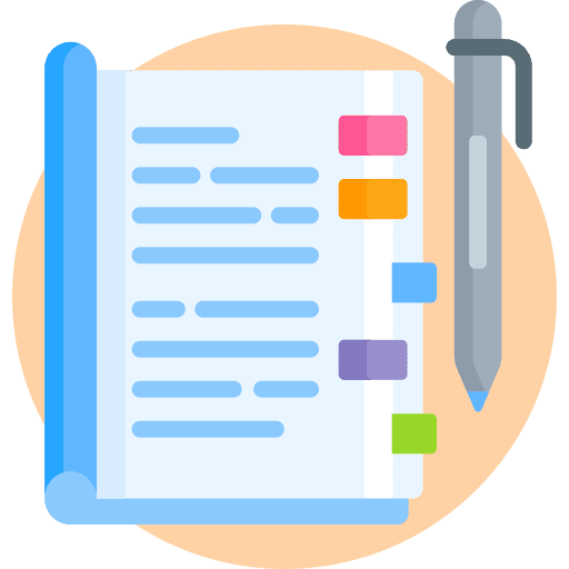 Note school study bookmark icon