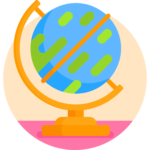 Globe earth grid education globe icon