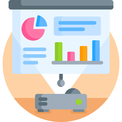 Presentation business and finance statistics graphic icon