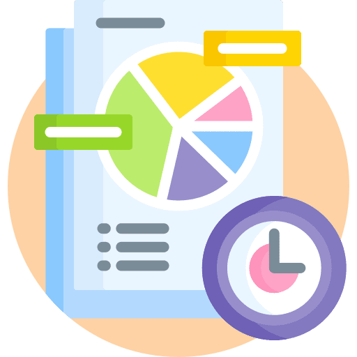 Time routine statistics clock icon