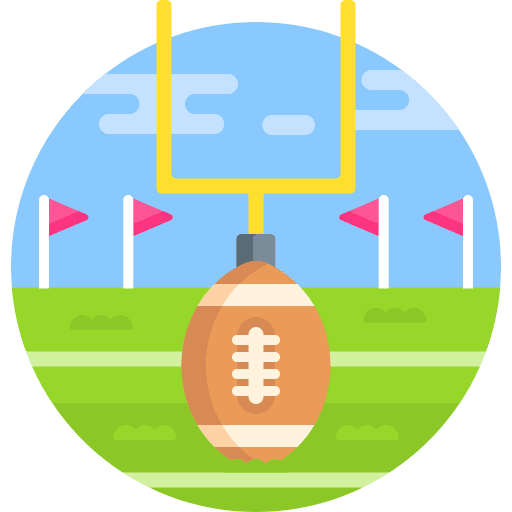 American football rugby sports and competition ball icon