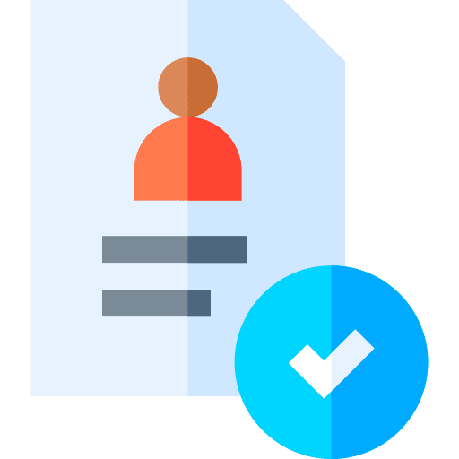 Approve file human resources tick icon