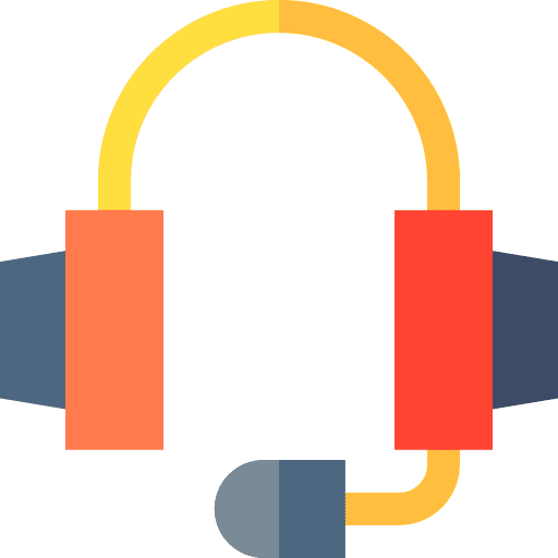 Headphones microphone assistance customer support icon Headphones microphone assistance customer support icon