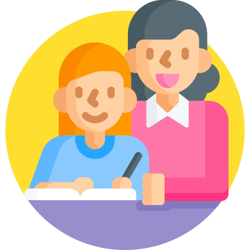 Homeschooling lesson school study icon