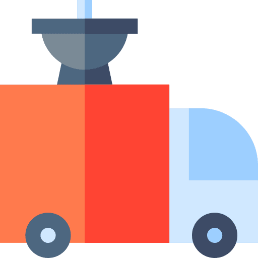 Truck communications antenna news report icon Truck communications antenna news report icon