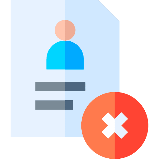 Decline user file cross mark icon Decline user file cross mark icon