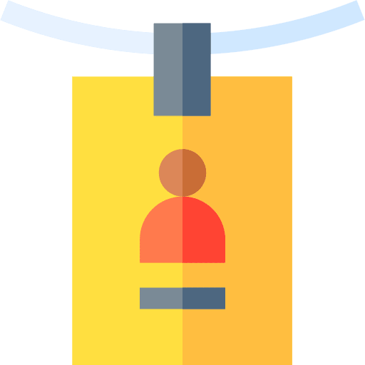 Id card identification employee pass icon Id card identification employee pass icon