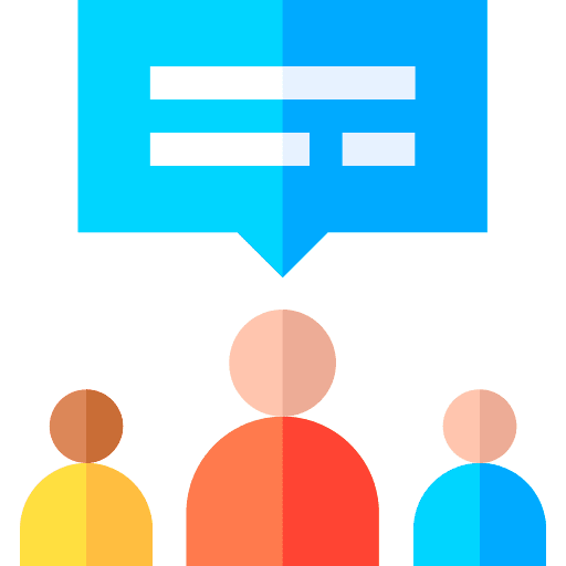 Interview speech bubble communications human resources icon Interview speech bubble communications human resources icon