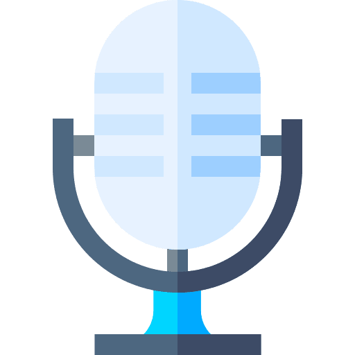 Microphone podcast communications voice recorder icon Microphone podcast communications voice recorder icon