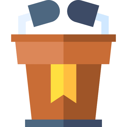 Tribune microphone tribune presentation icon Tribune microphone tribune presentation icon