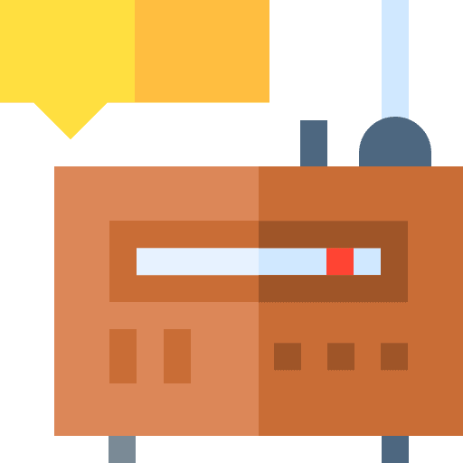Radio news transistor communications icon Radio news transistor communications icon