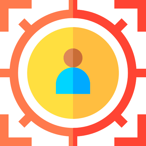 Target crosshair objective focus icon Target crosshair objective focus icon