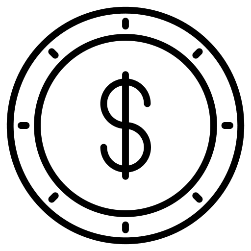 Coin business and finance currency coin icon