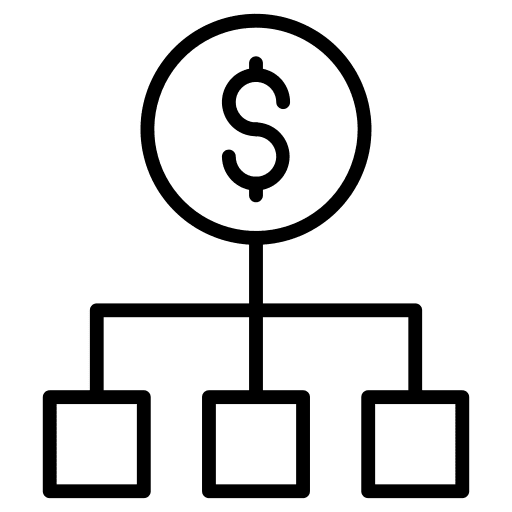 Dollar currency money networking icon