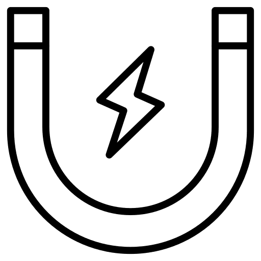 Magnetism energy flash magnetism icon