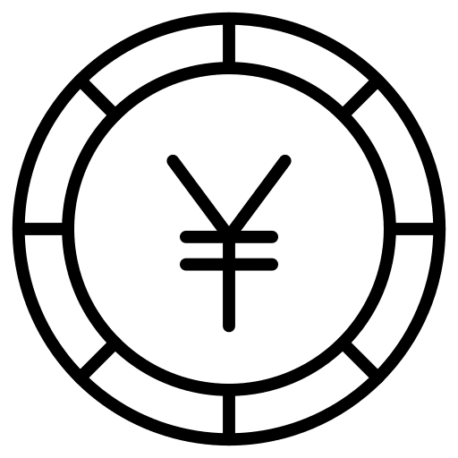 Yuan currency yuan coin icon