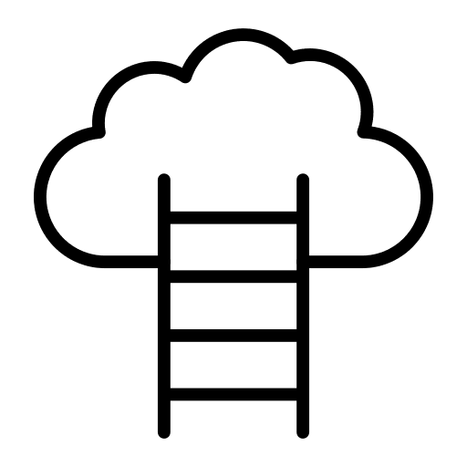 Cloud up cloud success icon