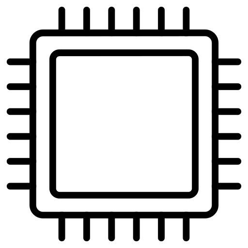 Chip electronic computing marketing icon