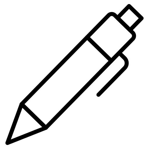 Pen stationery office material education icon