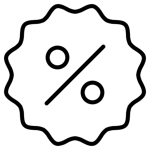 Percentage percentage discount sale icon