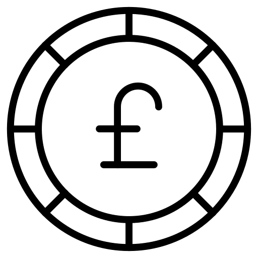 Pound currency business and finance money icon