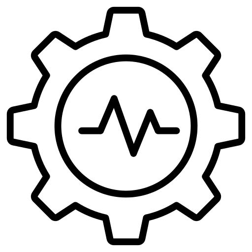 Setting pulse working heart beat icon