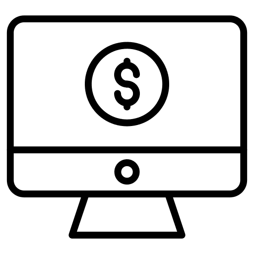 Currency currency money monitor icon