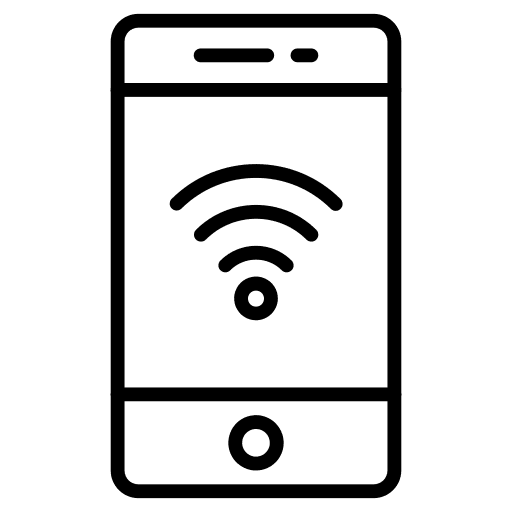 Mobile phone wifi connection smartphone marketing icon