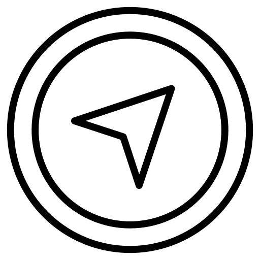 Navigation compass cursor marketing icon