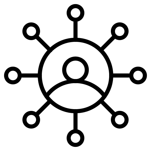 Profile marketing connector social network icon