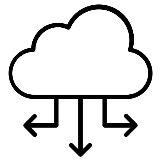 Cloud computing cloud hosting data transfer icon