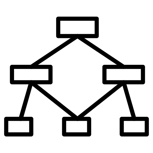 Diagram order marketing decision tree icon