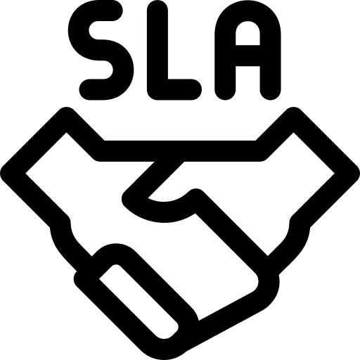 Service level agreement handshake hands cooperation icon Service level agreement handshake hands cooperation icon