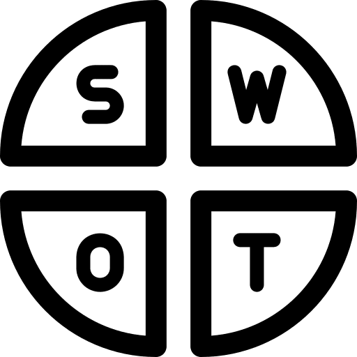 Swot analysis business strategy weakness icon Swot analysis business strategy weakness icon