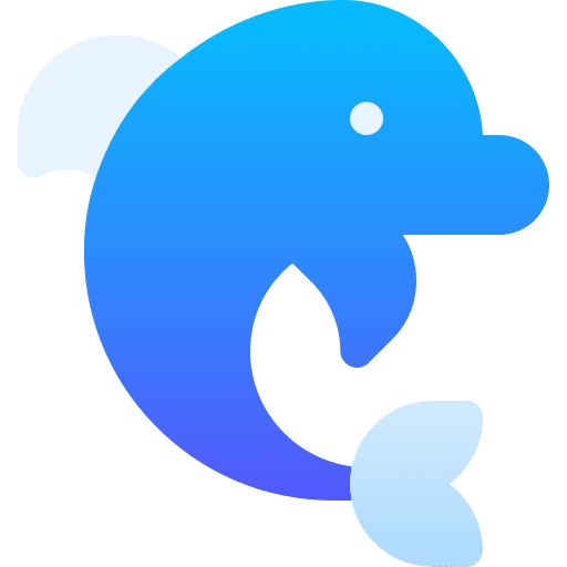 Dolphin marine aquarium animals icon