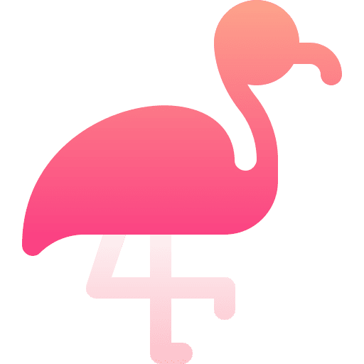 Flamingo bird garden wildlife icon