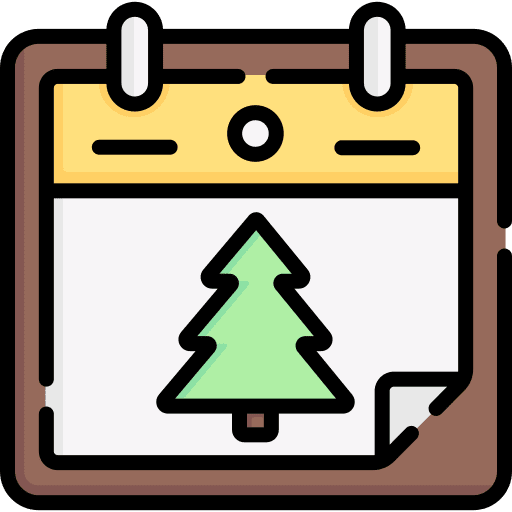 Holidays calendar xmas advent calendar icon