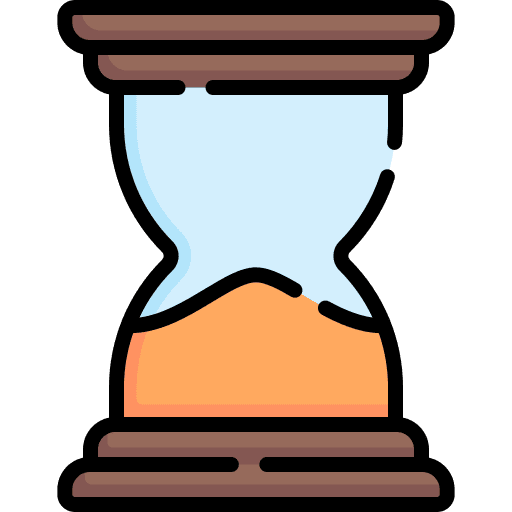 Hourglass sandglass time and date finish icon