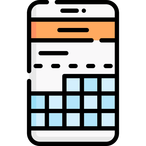 Calendar phone time and date schedule icon Calendar phone time and date schedule icon
