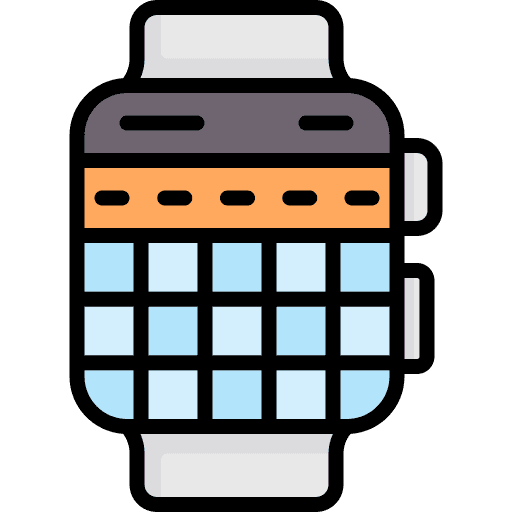 Calendar time and date schedule smartwatch icon Calendar time and date schedule smartwatch icon