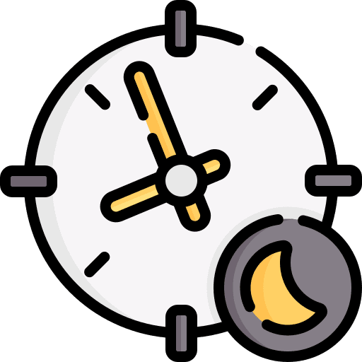 Night moon time hour icon Night moon time hour icon