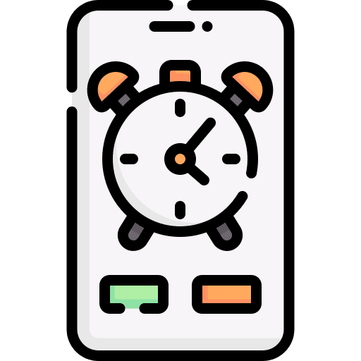 Reminder smartphone clock mobile phone icon Reminder smartphone clock mobile phone icon
