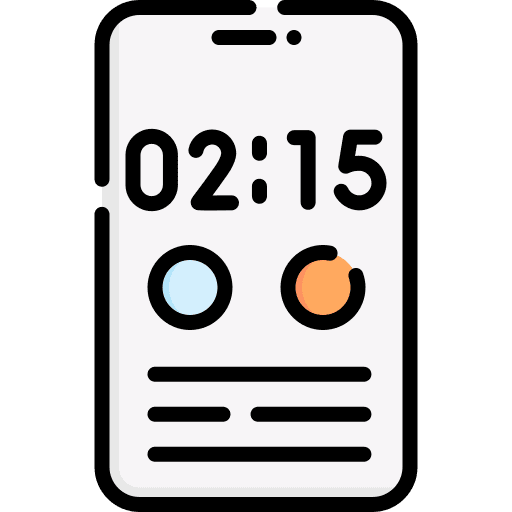 Time mobile phone slider technology icon Time mobile phone slider technology icon